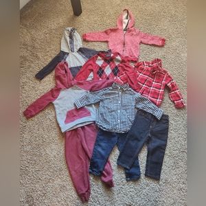Toddler 9 Piece Lot of Fall/Winter Clothes Size 18 Months to 3T